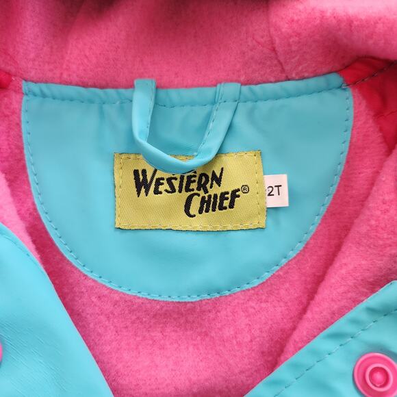 Western Chief Sanrio Hello Kitty in Flight Raincoat Turquoise & Pink | Girls 2T - Picture 6 of 11